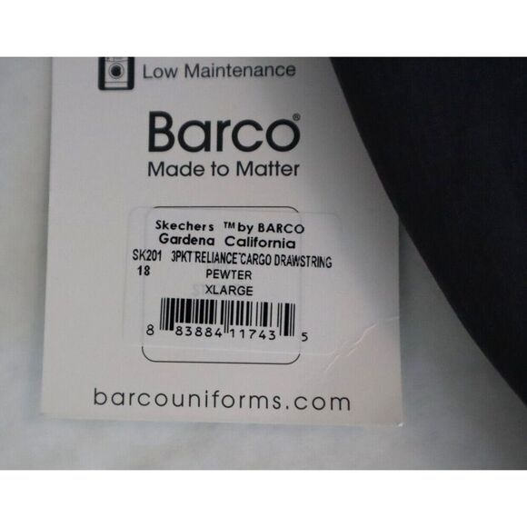 Skechers x Barco Women Sz XL Pewter Gray 3-pkt Top & Cargo Pants 2-pc Scrub Set - Picture 15 of 16